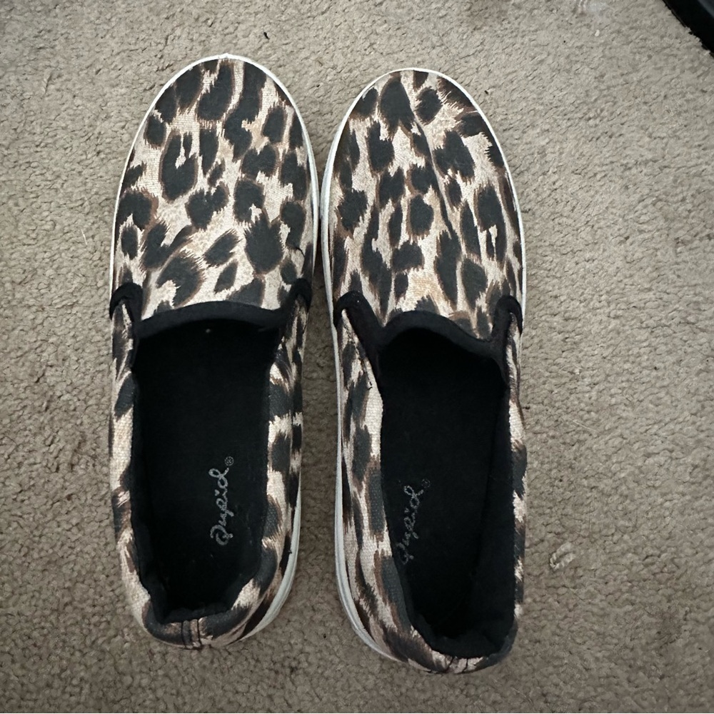 Cheetah Print Slip Ons